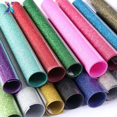 XFX HTV 1 Sheet 25x50cm Cricut Beautiful Colors Gradient Glitter Heat Transfer Vinyl Heat Press Cut Plotter HTV Iron on Film DIY