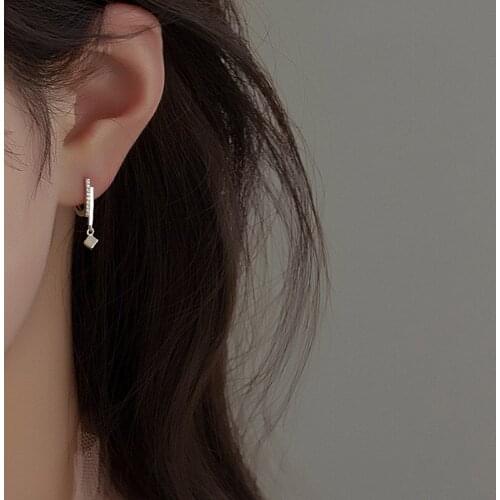 Korean Personality Temperament Net Red Earrings Female Small Super Flash Crystal Beads Summer Fashion Jewelry