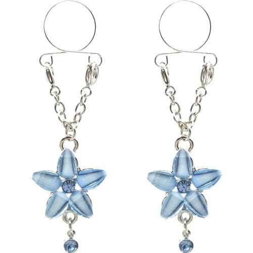 1 Pair Sexy Non Pierced Clip On Fake Nipple Ring Body Jewelry Shield Cover Clamps Adult Sex Toy Piercing Adjustable Size