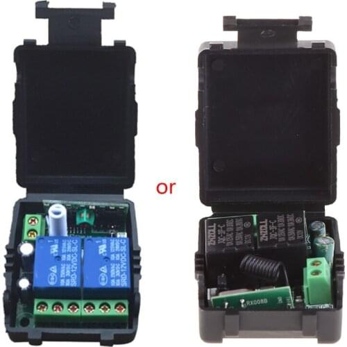 1 Pc 433mhz DC 12v 2ch Relay Receiver Module Rf Transmitter 433mhz Remote Control Universal Wireless Remote Control Switch