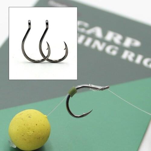 20pcs Carp Fishing Hooks Method Feeder Carp Fishing Accessories For Hair Rigs Barbed Hook Carp Tackle