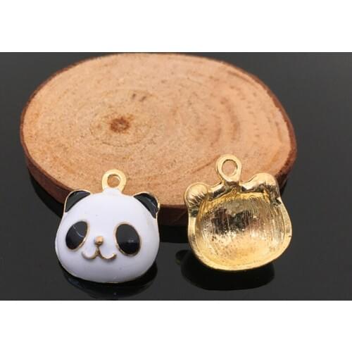 2016New 100Pcs Alloy Panda Head Pendant/Buttons for Wedding Decoration and DIY hair Accessories HZ205