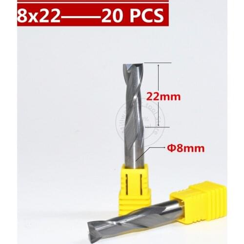 8mm*22mm,Freeshipping,CNC wood tools,carbide End Mill,woodworking insert router bit,Tungsten milling ,MDF,PVC,Acrylic,Wood tools