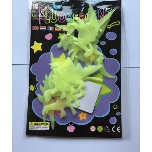 9pcs/bag Dinosaur Three-dimensional wall sticker Fluorescent sticker Luminous bedroom home decoration