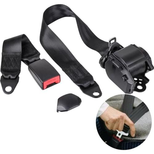 Car Auto 3 Point Seat Belt Vehicle Universal Black Adjustable Retractable Safety Extender Cover Seat Belt Straps Car Accessories