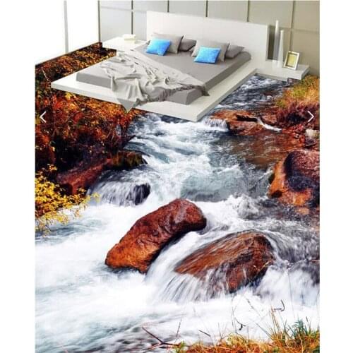 BEIBEHANG Large custom flooring HD red stone water waterproof bathroom floor painting PVC wallpaper decorative painting