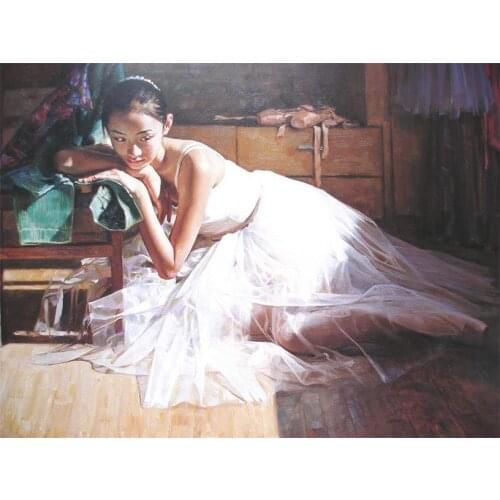 Free shipping hot sale Ballet painting printed oil painting WK-- (426)