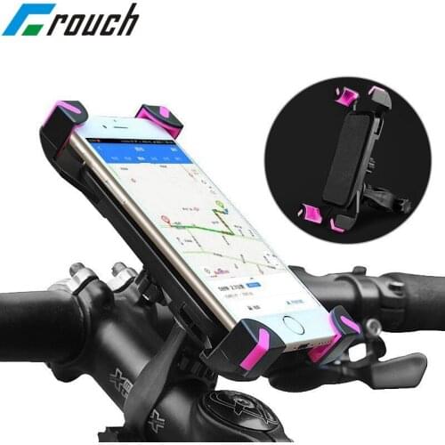 Courch Adjustable Bicycle Bike Phone Holder Handlebar Clip Stand Mount Bracket for IPhone Samsung HTC Sony Cellphone GPS