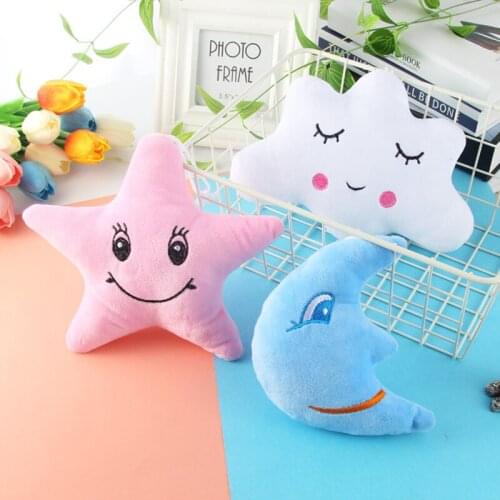 Kid Toy Stuffed & Plush Animals Cute Stars Moon Dolls Flaky Clouds soft Pillows Cloth children adult Pillow Doll PP cotton