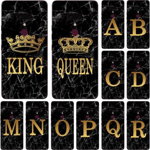Phone Case For HTC One M10 X10 10 Evo / Bolt / HTC U Play Alpine Marble Golden alphabet background Soft Print Cover