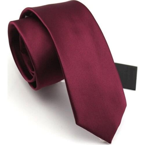 High Quality 2019 New Designers Brands Fashion Business Casual 7cm Slim Ties for Men Necktie Wine Red Wedding with Gift Box