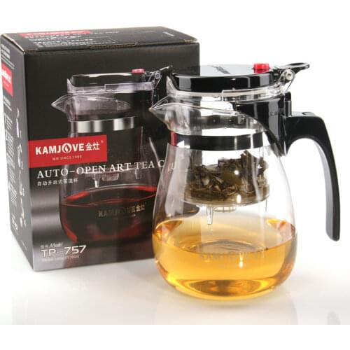 TP-757 Kamjove Art Tea Cup * Mug & Tea Pot 700ml Glass Gongfu Teapot Maker Press Puer Tea Tie Guan Yin Green Tea