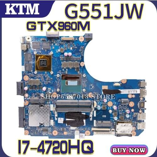 N551JM Laptop motherboard for ASUS N551JM original mainboard I7-4720H GTX960M