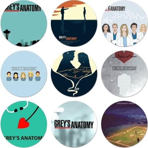 58mm TV gray anatomy Icons Pins Badge Decoration Brooches Metal Badges For Backpack Decoration