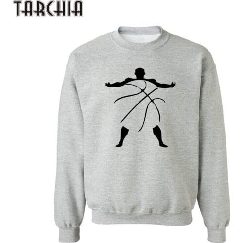 TARCHIA Fashion Brand Clothing Casual Sweatshirt O-Neck Funny Printed Mens Hoodies And Pullovers Tops Plus Size XXL