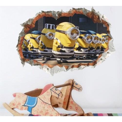 Cartoon wall stickers for kids room 3d vivid home decor wall decals children gift mural art posters