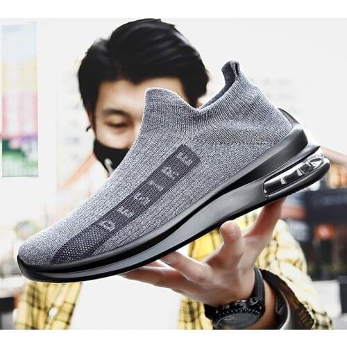 Mens Running Shoes Four Seasons Full Air Cushion Light Mens Shoes Cushioning Sports Casual Walking Shoes Large Sizes Shoes