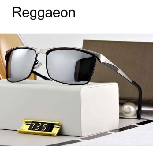 Reggaeon luxury Sunglasses Polarized for Men women 2020 high quality uv400 Brand Designer Oculos De Sol metal frame Sun Glass