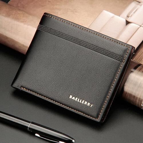 Mens Pu Leather Short Purse Wallet Credit Card Holder Carteira Masculina Billetera Hombre Wallets Portafoglio Uomo Porte Male