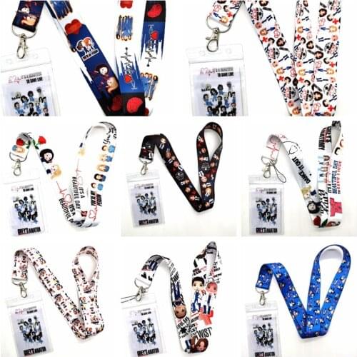New 10 sets Doctor nurse Sign Card ID Holder With Hanging String Keychain TT-23