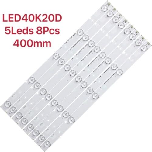 100% New 1set=8pcsLED strip of INSIG NIA 40 TV NS 40D420NA16 LED40K20JD 40K20D 40K200 HD400DF E37 SVH390A06 REV03 5LED 130626