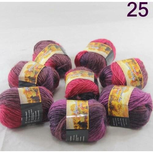 New Sale 8SkeinsX50g Womens Knit Scarves Shawls Rainbows Wool Crocheting Yarn Red Burgundy Plum 825