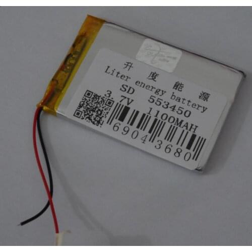 New original battery lithium polymer battery lithium polymer battery 3.7V 553450 1100mAh3.7V