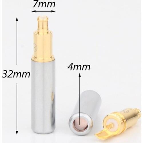 One Pair Gold Plated Brass Pin Headphone Plug Jack Stainless Steel Shell For DIY TH-ADX5000 ATH MSR7b 770H 990H A2DC AP200