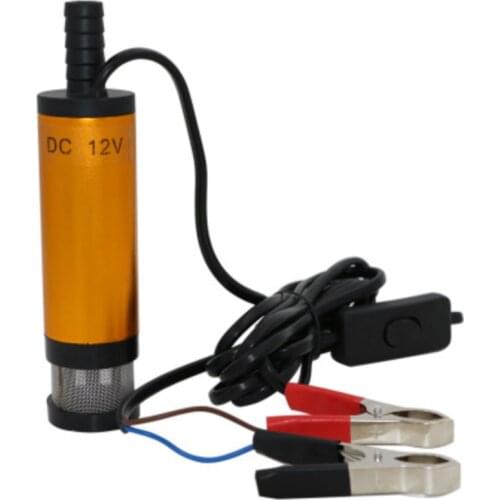 Portable Mini 12V 24V DC Electric Submersible Pump For Pumping Diesel Oil Water Aluminum Alloy Shell 12L/min Fuel Transfer Pump