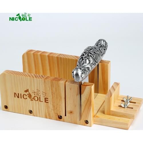 Adjustable Wood Soap Cutter Box with Stainless Steel Blade For Handmade Soap Making Tools Kit