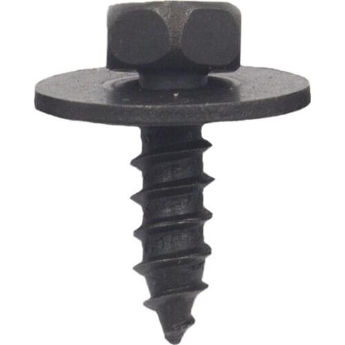 100Pcs M6 Hex Screw Bolt for Ford BMW Honda Toyota Car Fender Bumper Torx Cross Head Screw Washer Metal Self-tapping Screws