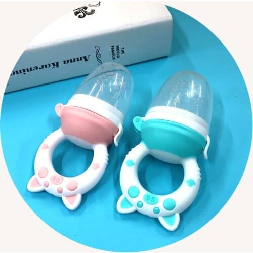 Baby Pacifier Tooth Teether Juice Bit Nipple Fruit and Vegetable Treasure to Eat Bottle Newborn Baby Teether Feedding Nipple