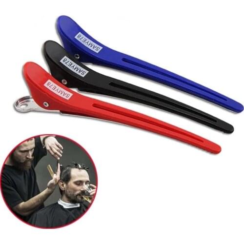 1pc Plastic Aluminum Alligator Hair Clips Pro Sectioning Clamp Hairpins Reusable Barber Hairdressing Salon Hair Grips