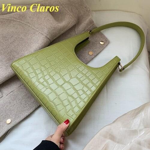 Luxury Brand Half Moon Alligator Shoulder Bags for Women PU Leather Underarm Handbags Designer Sac A Main Bolso Purses Tote