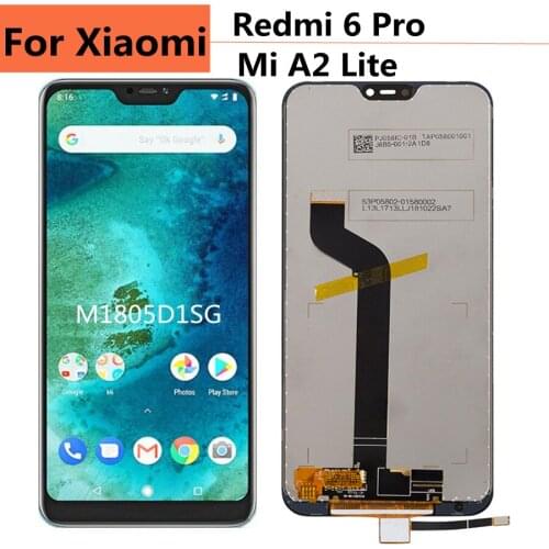 5.84" For Xiaomi Mi A2 Lite LCD Display Digitizer A2Lite Display Touch Screen Replacement For Xiaomi Redmi 6 Pro LCD Display