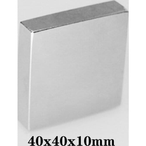 1/2/5PCS 40x40x10 mm Super Cuboid Block Magnets 40x40x10mm Neodymium Magnet 40mm*40mm Permanent NdFeB Strong Magnetic 40*40*10