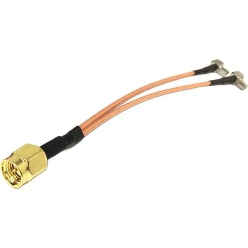 1PC SMA Male Plug To 2X TS9 male Splitter Combiner RG316 Coaxial Cable 15CM for huawei e5332 e5776 e5372 modem