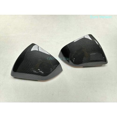 100% Real Carbon Fiber Replacement/ Stick Mirror Cover For 2015-2020 Ford Mustang