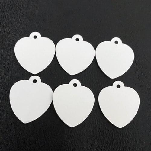 100pcs DIY Gift Keychain Tag Personalized Heat Transfer Printing Sublimation Dog Pet Tag Double-Sides White Id Name Tag