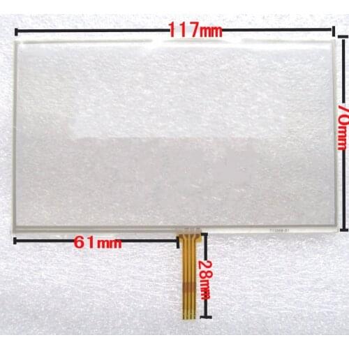 2 pcs/lot 117*70 5 inch GPS vehicle-mounted navigation MP5 MP4 vx580 580r resistive handwritten touch screen