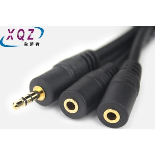 3.5mm 1by2 stereo 3.5 male to dual 3.5mm female cable 0.2m1.5m 3.5mm Y cable audio one in two out listen to the same time black