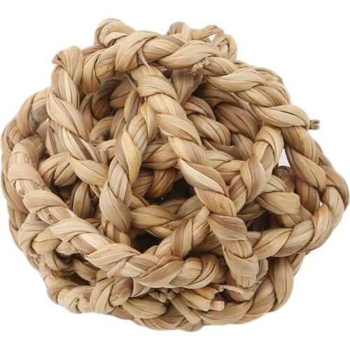 3 Types 6-9cm Pet Birds Parrot Toy DIY Accessories Rattan Ball Toy Rabbit Foot Straw Ball