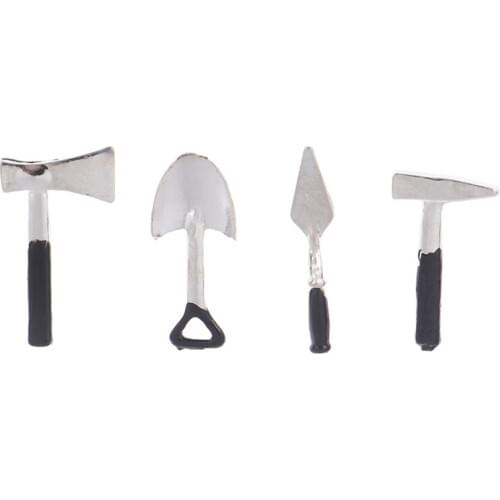 4pcs Gardening Tools Set Doll House Outdoor Decoration Accessories Toy Baby Kids DIY Toys 1:12 Dollhouse Miniature