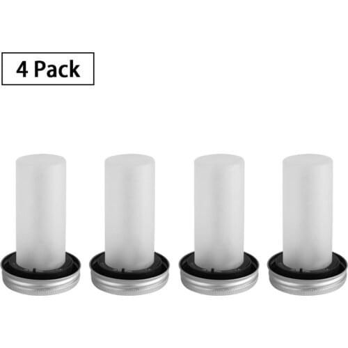 4 Pack Solar LED Mason Jar Lit Light Torch Flame Warm Garden Outdoor Solar Bottle Lamp Waterproof Hanging Lantern Decoration