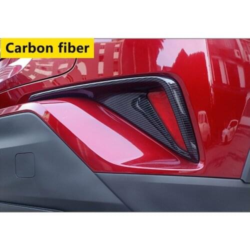 Car Front /Rear Fog Light Cover Trims Back Tail Bumper FogLight Lamp Molding Garnish For Toyota C-HR CHR 2016 2017 2018 2019