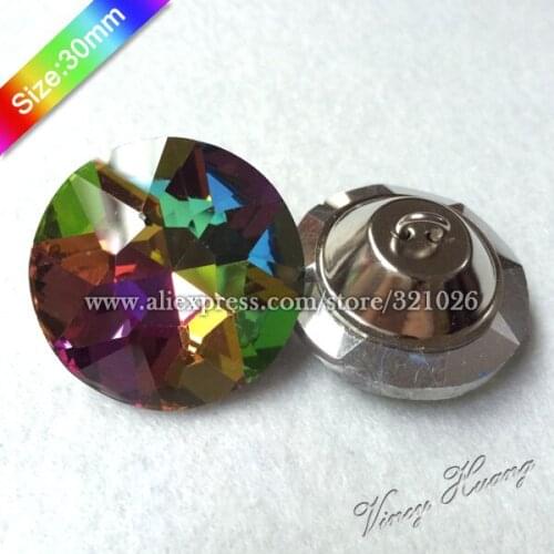 Free shipping 100PCS/LOT 25MM COLORFUL Diamond Crystal Glass Buttons,Sofa Buttons,Upholstery Rhinestone Buttons,Headboard Button