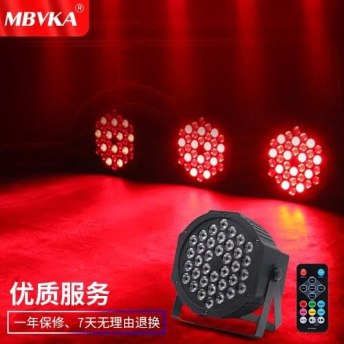 Wirless remote led flat par lights 36 plastic par lights with DMX sound control wedding bar dyeing lights effect lights