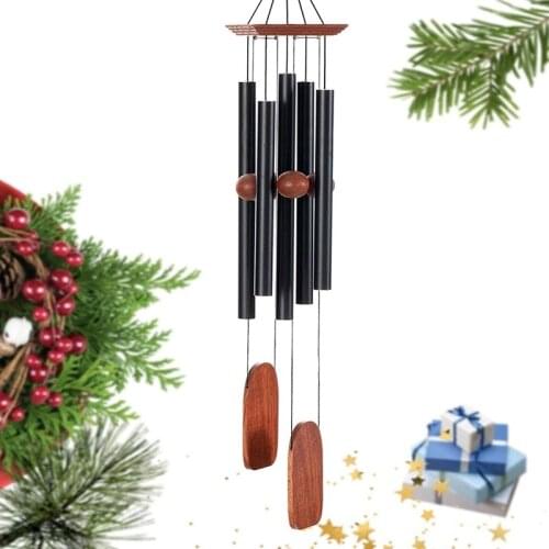 HGHO Large Wind Chimes for Outside Deep Tone Outdoor Memorial Wind Chimes 36in Black Sympathy Wind Chime Gift Patio Decor