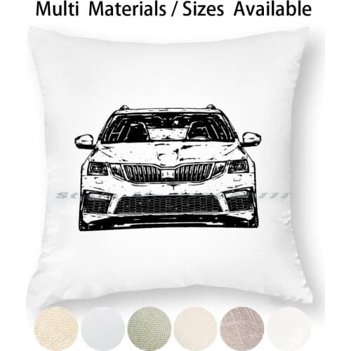 Octavia 3 Fl " Fols " Pillow Case Throw Pillow Cover Cotton Linen Flax Skoda Octavia 3 Rs Enthusiast Skoda Octavia 3 Rs Lover