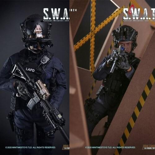 For Collection 1/6 Scale mini times toys M024 SWAT Male Soldier Action Figure with Shoot House Accessory Model